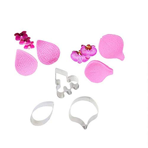 Phalaenopsis Schmetterling Orchidee Ausstecher Silikonform Handgemachte Seife Werkzeug Kuchen Werkzeug Backform Edelstahl Plätzchen Werkzeug (02) von ausuky