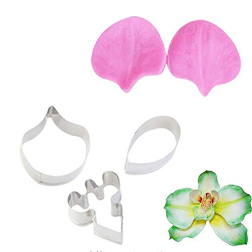 Phalaenopsis Schmetterling Orchidee Ausstecher Silikonform Handgemachte Seife Werkzeug Kuchen Werkzeug Backform Edelstahl Plätzchen Werkzeug (03) von ausuky