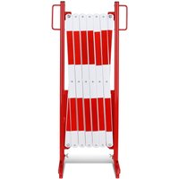 dancop Scherengitter, Standfuß beidseitig, Breite 4.000 mm, rot/weiß von dancop