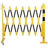 dancop Scherengitter mit Sperrpfosten, Ø 60 mm, Breite 3.600 mm, schwarz/gelb von dancop