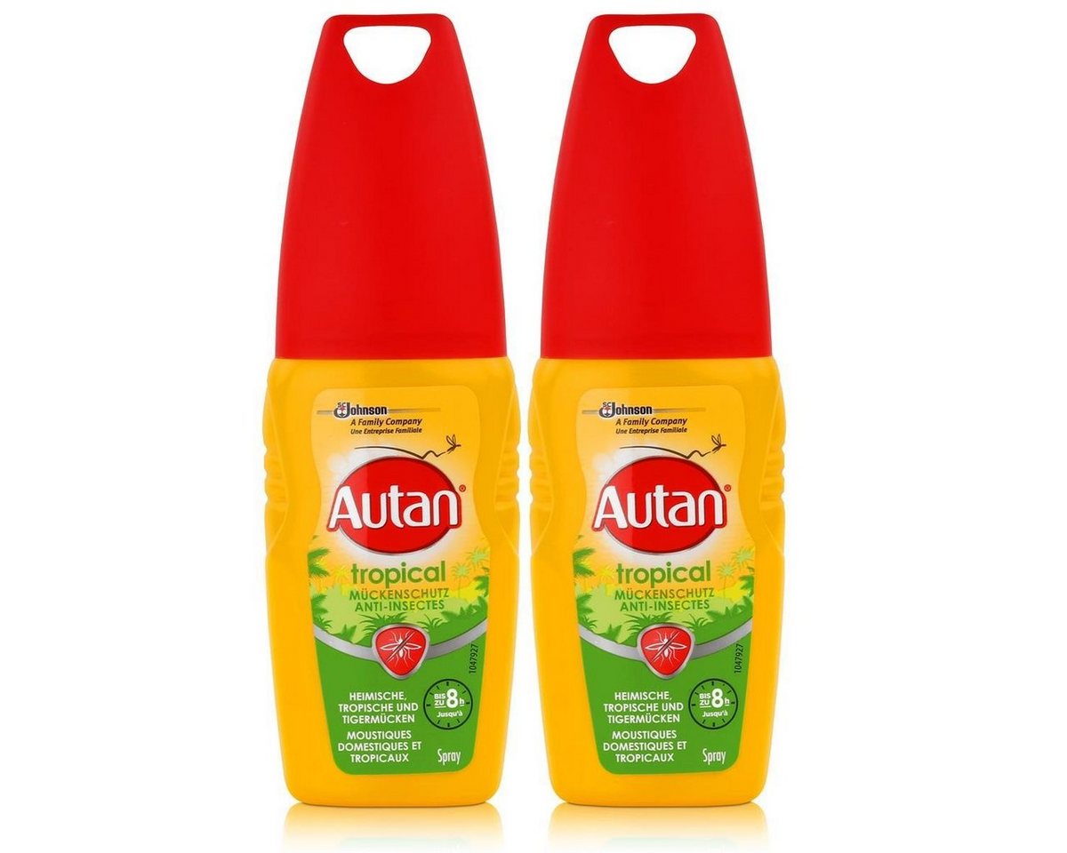 Autan Insektenspray Autan Mückenschutz Tropical Pumpspray 100ml - Bis zu 8h Schutz (2er Pa von Autan