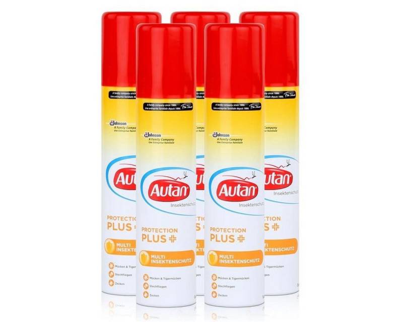 Autan Insektenspray Autan Protection Plus Multi Insektenschutz Spray 100ml (5er Pack) von Autan