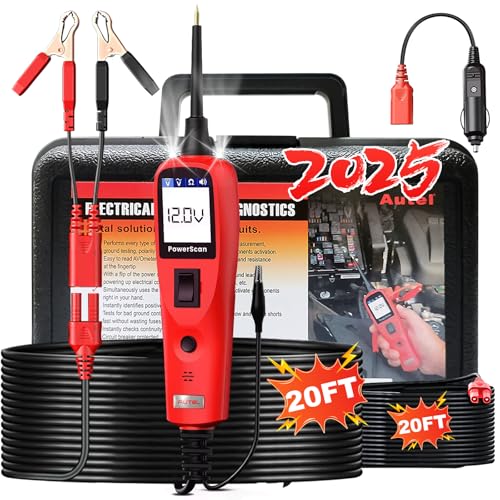 Autel PowerScan PS100 Kfz Stromkreistester, Diagnosewerkzeug für Elektrische Systeme 12V 24V, AC/DC Stromwiderstand Lesen, Eingebauter Schutzschalter, Durchgangsprüfung/Sonde/Signaltest,LED Testlampe Autel PowerScan PS100 Kfz Stromkreistester, Diagnosewerkzeug für Elektrische Systeme 12V 24V, AC/DC Stromwiderstand Lesen, Eingebauter Schutzschalter, Durchgangsprüfung/Sonde/Signaltest,LED Testlampe von Autel