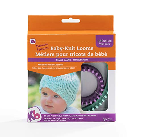 Authentic Knitting Board KB8200 KB Knitting Looms for Baby, Plastik, Easy Knit, 7.5" x 7.5" x 1.5" von Authentic Knitting Board