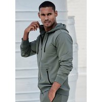 le jogger Kapuzensweatjacke, mit seitlichen Reißverschlusstaschen von Le Jogger