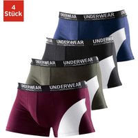 AUTHENTIC UNDERWEAR Boxer "Boxershorts für Herren", (Packung, 4 St.), mit kontrastfarbenen Einsatz von Authentic Underwear