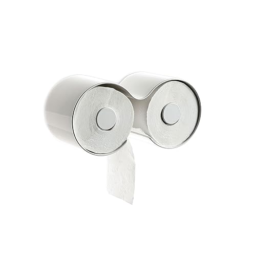 Depot4Design Kali WC-Papierhalter, Toilettenrollenhalter für 2 Rollen, Kunststoff, Weiß, 1313478 von Authentics
