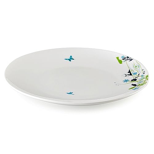 Table Stories Teller Flach "Tree Hugger" Multicolor Porzellan von Authentics