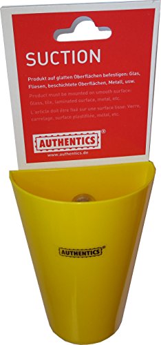 Zahnbürstenhalter mit Saugnapf (gelb) von Authentics