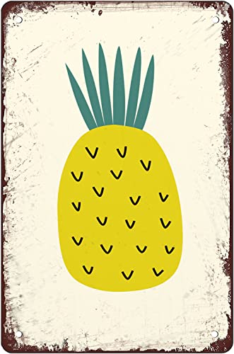 Ananas-Kunstdruck, tropische Wandkunst, "Grow Your Own Kitchen Decor", Vintage-Ananas-Blechschild, Obst-Metallschild, Retro-Poster, Wandkunst, Dekor-Schild, Wanddekoration, Heimdekoration, Geschenk Ananas-Kunstdruck, tropische Wandkunst, "Grow Your Own Kitchen Decor", Vintage-Ananas-Blechschild, Obst-Metallschild, Retro-Poster, Wandkunst, Dekor-Schild, Wanddekoration, Heimdekoration, Geschenk von Authere