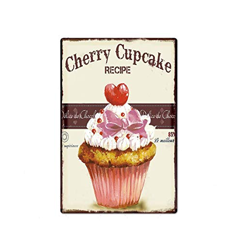 Blechschild mit Aufschrift "Fresh Baked Goods", Motiv: Kirsche, Cupcake, Rezept, Metallschild für Restaurants, Küche, Garage, Büro, Bar, Pubs, Café, Laden, Wand, lustig, Retro, 20,3 x 30,5 cm Blechschild mit Aufschrift "Fresh Baked Goods", Motiv: Kirsche, Cupcake, Rezept, Metallschild für Restaurants, Küche, Garage, Büro, Bar, Pubs, Café, Laden, Wand, lustig, Retro, 20,3 x 30,5 cm von Authere