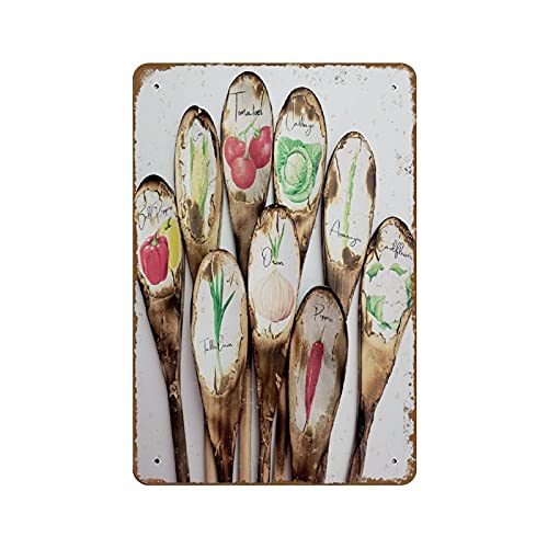 Holz-Gartenstecker, Pflanzenmarker, Kräutergarten, Gartenschild, Gartenkunst, Gemüsemarker, Küche, Garten, Neuheit, Metall-Blechschild, Bar, Pub, Vintage, Retro, Wanddekoration, Heimgruppe, Veranda von Authere