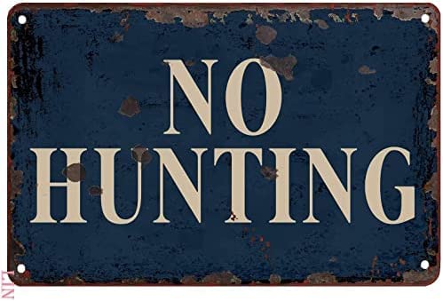Jagdschild, Dekoration, Vintage-Schild, keine Jagd, Wandschilder für Küche, Zuhause, Büro, Bar, Café, Dekoration, Geschenke für Damen und Herren, 20,3 x 14,9 cm, Blechschild Jagdschild, Dekoration, Vintage-Schild, keine Jagd, Wandschilder für Küche, Zuhause, Büro, Bar, Café, Dekoration, Geschenke für Damen und Herren, 20,3 x 14,9 cm, Blechschild von Authere