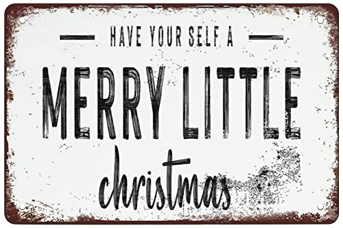 Metall-Blechschild, lustige Neuheit Merry Little Christmas, Metallschild, Retro-Wanddekoration für Zuhause, Tor, Garten, Bars, Restaurants, Cafés, Büro, Geschäft, Pubs, Club, Geschenk, 30,5 x 20,3 cm Metall-Blechschild, lustige Neuheit Merry Little Christmas, Metallschild, Retro-Wanddekoration für Zuhause, Tor, Garten, Bars, Restaurants, Cafés, Büro, Geschäft, Pubs, Club, Geschenk, 30,5 x 20,3 cm von Authere
