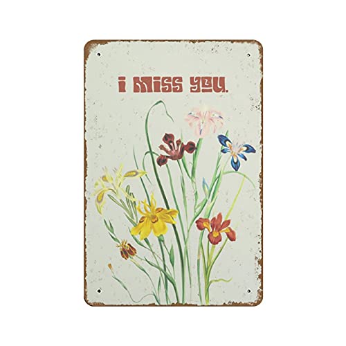 Metall-Blechschild "I Miss You", Retro-Poster, Vintage-Schild, Retro-Aluminium-Geschenk, Vintage-Wandschild, Tür, antiker Bauernhof, 20,3 x 30,5 cm Metall-Blechschild "I Miss You", Retro-Poster, Vintage-Schild, Retro-Aluminium-Geschenk, Vintage-Wandschild, Tür, antiker Bauernhof, 20,3 x 30,5 cm von Authere