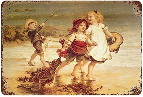 Metall-Blechschild mit Aufschrift "1978 Children Playing On A Beach", Vintage-Stil, Wandposter, Café, Platte, Eisen, Gemälde, Retro, lustig, Bar, Pub, Küche, Restaurant, Blechschild, 30,5 x 20,3 cm Metall-Blechschild mit Aufschrift "1978 Children Playing On A Beach", Vintage-Stil, Wandposter, Café, Platte, Eisen, Gemälde, Retro, lustig, Bar, Pub, Küche, Restaurant, Blechschild, 30,5 x 20,3 cm von Authere