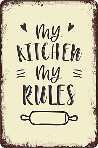 My Kitchen My Rules Druck, Heimdekoration, Küchenzitat, Wandkunst, lustiges Küchenregeln, Blechschild, Vintage-Poster, Metallschild, Küchenregeln, Wanddekoration, Wanddekoration für Zuhause My Kitchen My Rules Druck, Heimdekoration, Küchenzitat, Wandkunst, lustiges Küchenregeln, Blechschild, Vintage-Poster, Metallschild, Küchenregeln, Wanddekoration, Wanddekoration für Zuhause von Authere