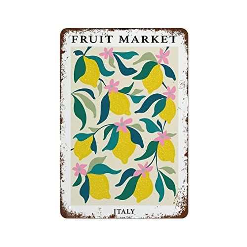 Obstmarkt-Druck, Küche, Wandkunst, Zitrusdrucke, Obstmarkt, Zitronenfeige, Poster, Küchendekoration, lustiges Vintage-Metall-Blechschild für Zuhause, Kaffee, Geschenk für Frauen, Männer, Mädchen Obstmarkt-Druck, Küche, Wandkunst, Zitrusdrucke, Obstmarkt, Zitronenfeige, Poster, Küchendekoration, lustiges Vintage-Metall-Blechschild für Zuhause, Kaffee, Geschenk für Frauen, Männer, Mädchen von Authere