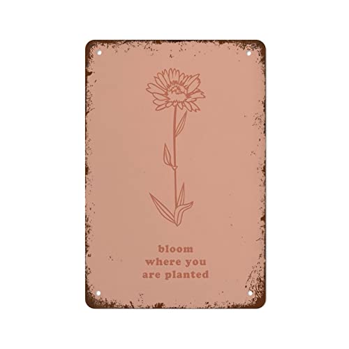 Pink Bloom Kunstdruck Motivierende Wandkunst Bloom Where You Are Planted Zitat Poster Minimale Blumenkunst Einfache Blumenzeichnung Blechschild Vintage Wanddekoration für Café Bar Zuhause 20,3 x 14,9 Pink Bloom Kunstdruck Motivierende Wandkunst Bloom Where You Are Planted Zitat Poster Minimale Blumenkunst Einfache Blumenzeichnung Blechschild Vintage Wanddekoration für Café Bar Zuhause 20,3 x 14,9 von Authere