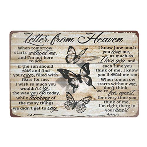 Retro-Dekor-Blechschilder mit Aufschrift "From Heaven I Know How Much You Love Me", Vintage-Blechschilder, für Bar, Café, Küche, Garage, Zuhause, Garten, Männerhöhle, Kaffee, Wanddekoration Retro-Dekor-Blechschilder mit Aufschrift "From Heaven I Know How Much You Love Me", Vintage-Blechschilder, für Bar, Café, Küche, Garage, Zuhause, Garten, Männerhöhle, Kaffee, Wanddekoration von Authere