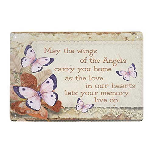 Retro-Dekor-Metallschild, Schmetterling, May The Wings Of The Angels Carry You Home, Blechschild, Vintage, Zuhause, Bar, Küche, Garage, Garten, Wandkunst, Dekoration, Schilder, Geschenke für Frauen Retro-Dekor-Metallschild, Schmetterling, May The Wings Of The Angels Carry You Home, Blechschild, Vintage, Zuhause, Bar, Küche, Garage, Garten, Wandkunst, Dekoration, Schilder, Geschenke für Frauen von Authere