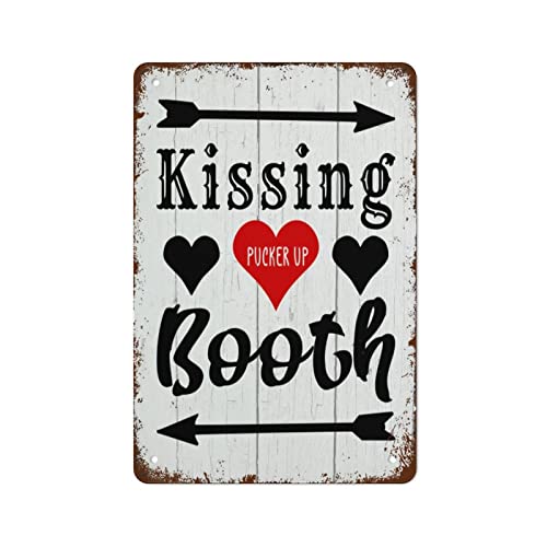 Valentines Day Kissing Booth Valentines Bauernhaus-Schild Romantische Liebe Lustiges Vintage Metall-Blechschild für Schlafzimmer, Wohnzimmer, Küche, Hof, Garten, Wanddekoration, Geschenk, für drinnen Valentines Day Kissing Booth Valentines Bauernhaus-Schild Romantische Liebe Lustiges Vintage Metall-Blechschild für Schlafzimmer, Wohnzimmer, Küche, Hof, Garten, Wanddekoration, Geschenk, für drinnen von Authere