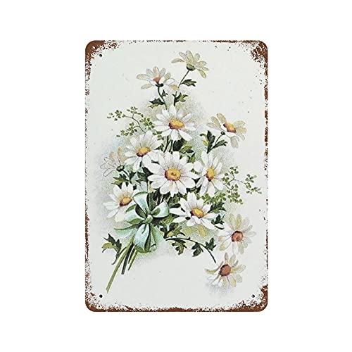 Vintage-Blechschilder, Blumen, weißes Gänseblümchen mit Tautropfen, Metallschild, Retro-Wanddekoration für Zuhause, Cafés, Büro, Geschäft, Pubs, Schild, Geschenk für Männer und Frauen, 20,3 x 14,9 cm Vintage-Blechschilder, Blumen, weißes Gänseblümchen mit Tautropfen, Metallschild, Retro-Wanddekoration für Zuhause, Cafés, Büro, Geschäft, Pubs, Schild, Geschenk für Männer und Frauen, 20,3 x 14,9 cm von Authere