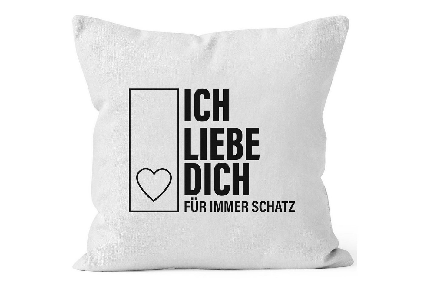 Autiga Dekokissen Ich Liebe Dich Geschenk-Kissenbezug für immer Schatz Autiga® von Autiga