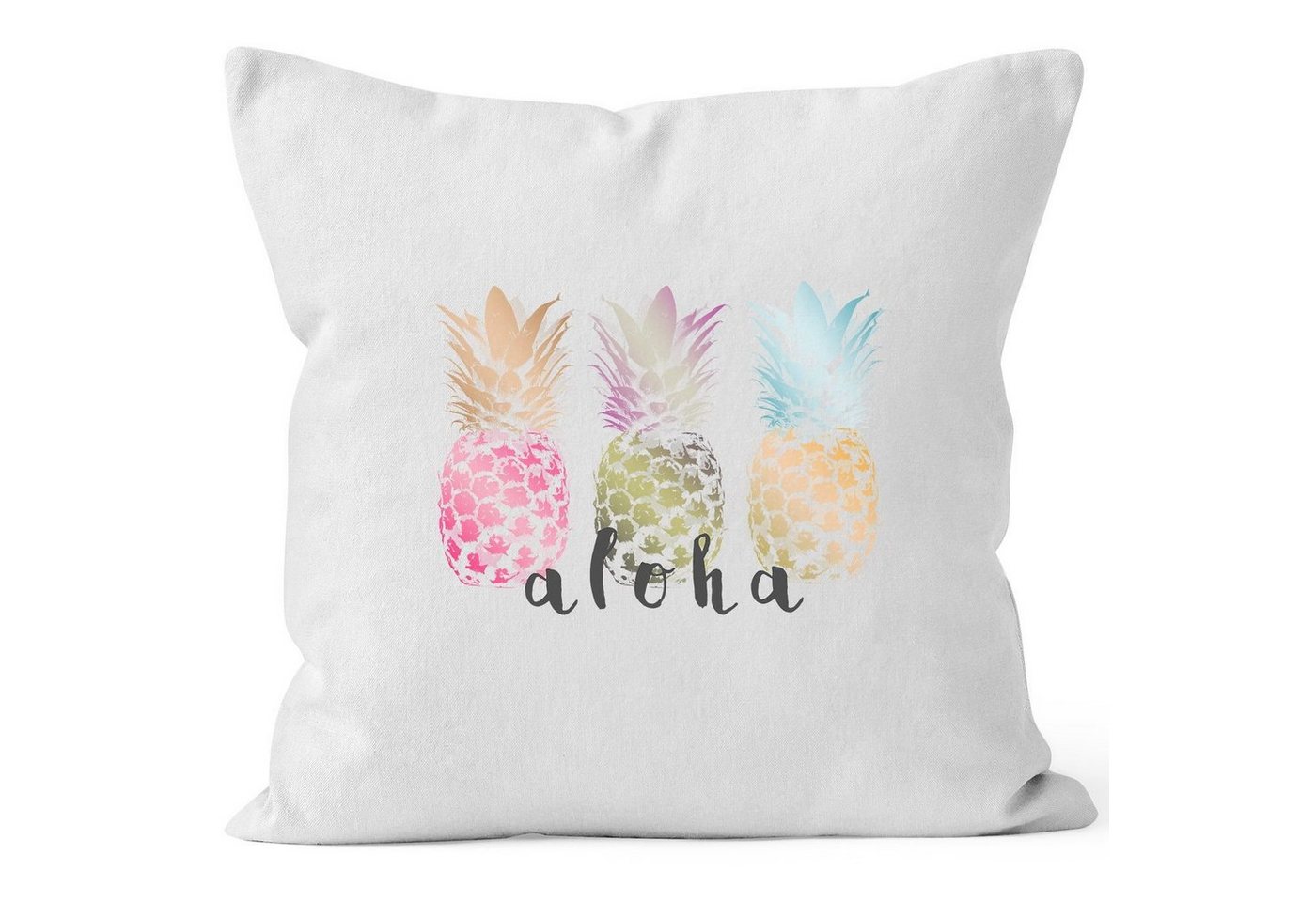 Autiga Dekokissen Kissenbezug Aloha Ananans Pineapple Kissenhülle Dekokissen 40x40 Baumwolle Autiga® von Autiga