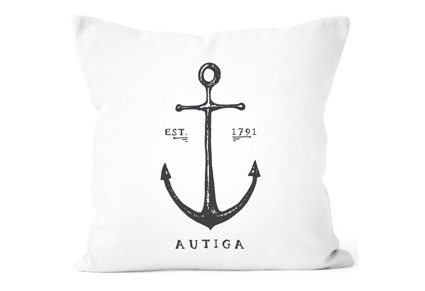 Autiga Dekokissen Kissenbezug Anker Anchor maritim Vintage Kissenhülle Autiga® von Autiga
