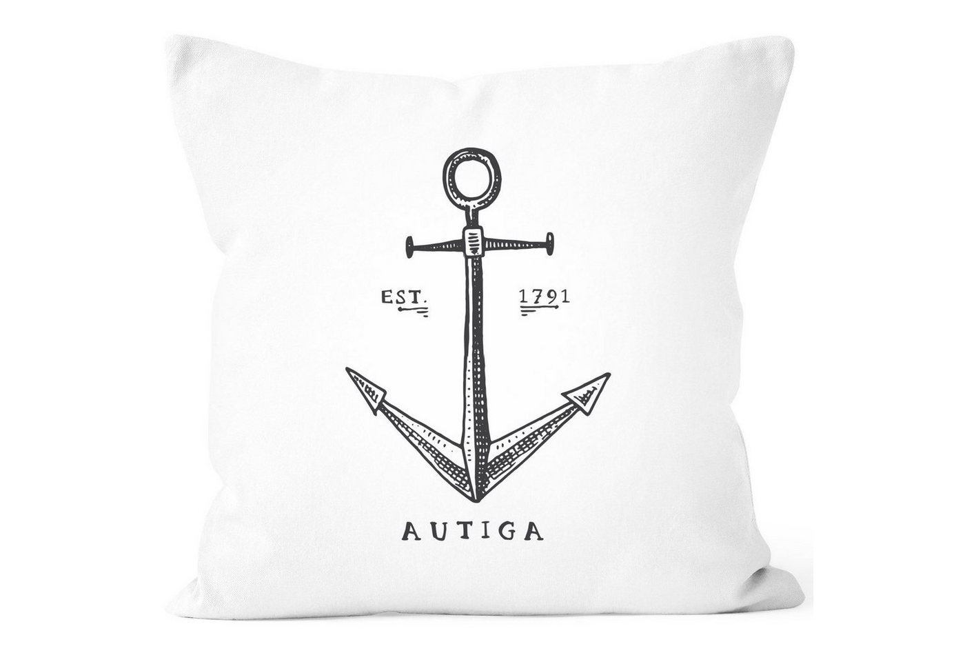 Autiga Dekokissen Kissenbezug Anker Anchro Vintage Nautical Autiga® von Autiga