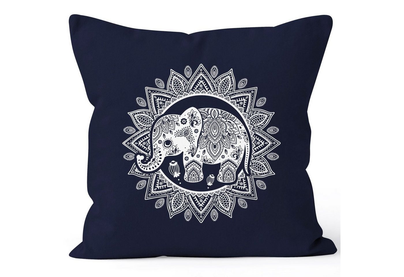 Autiga Dekokissen Kissenbezug Elefant Mandala Boho Bohamian Ethno Tribal Ornament Kissen-Hülle Deko-Kissen Autiga® von Autiga