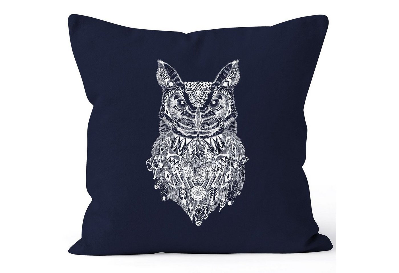 Autiga Dekokissen Kissenbezug Eule Atzekenmuster Ethno Boho Bohamian Atzec Owl 40x40 Autiga® von Autiga