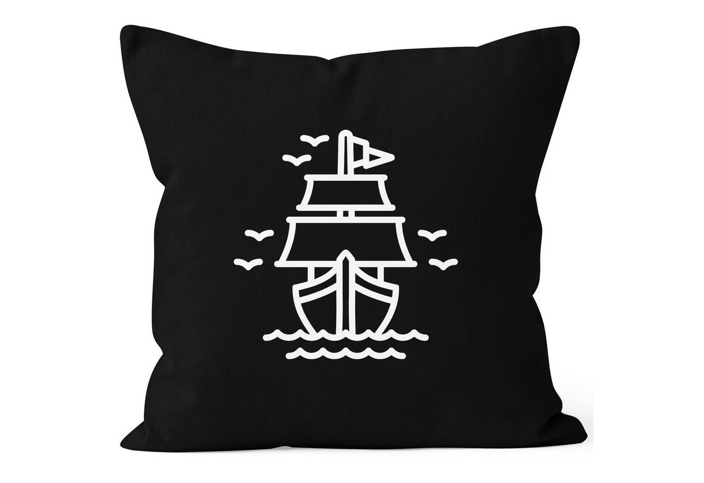 Autiga Dekokissen Kissenbezug Schiffchen Segeln Sailing Kissen-Hülle Deko-Kissen 40x40 Baumwolle Autiga® von Autiga