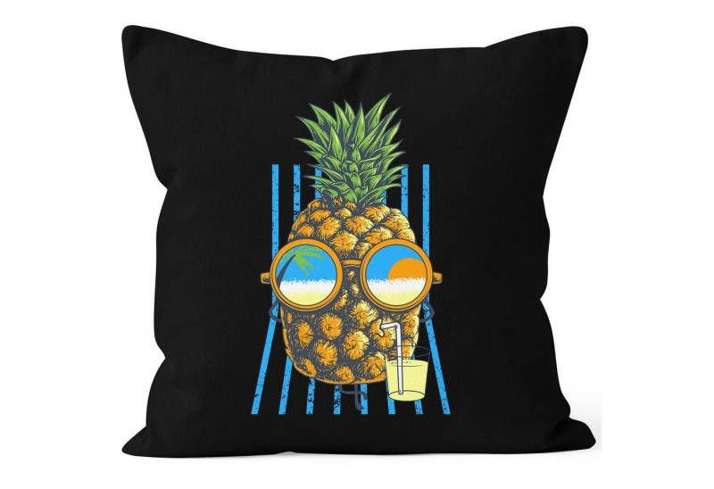 Autiga Dekokissen Kissenbezug chilling Ananas Pinapple Sommer Beach Cocktail 40x40 Autiga® von Autiga