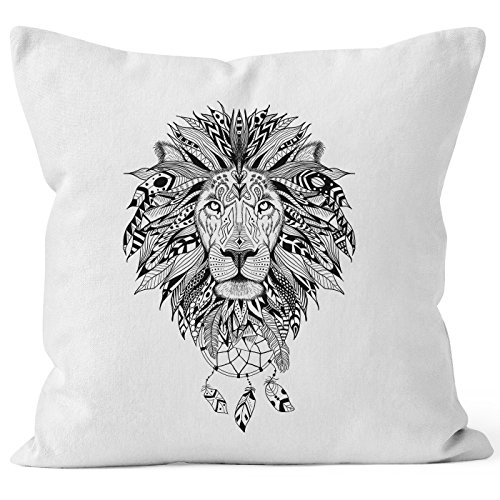 Autiga Kissenbezug Kissen-Hülle Löwe Lion Ethno Atzekenmuster Boho Atzec Federn Traumfänger Dreamcatcher Deko-Kissen 40x40 Baumwolle weiß 40cm x 40cm Autiga Kissenbezug Kissen-Hülle Löwe Lion Ethno Atzekenmuster Boho Atzec Federn Traumfänger Dreamcatcher Deko-Kissen 40x40 Baumwolle weiß 40cm x 40cm von Autiga