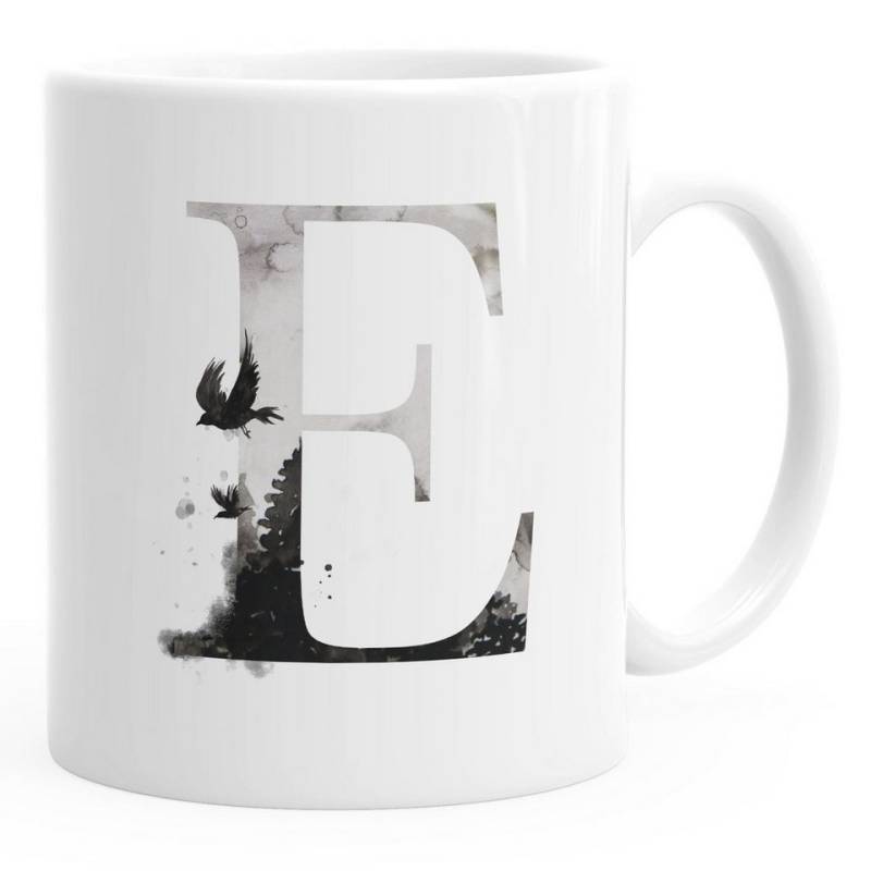 Autiga Tasse Buchstaben-Tasse "[object Object]" Tasse mit Buchstabe Alphabet Monogramm Watercolor gezeichnet Kaffeetasse Autiga®, Keramik von Autiga