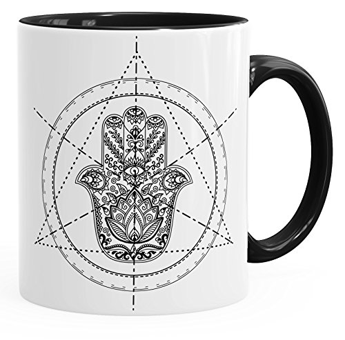 Autiga Tasse Hamsa Hand der Fatima schwarz unisize von Autiga