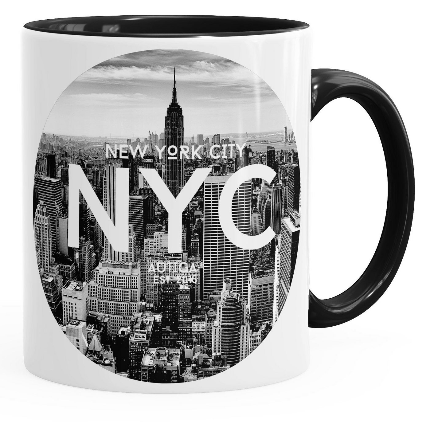 Autiga Tasse Tasse mit New York City Fotoprint Manhattan Rockefeller Center NYC Autiga®, Keramik von Autiga