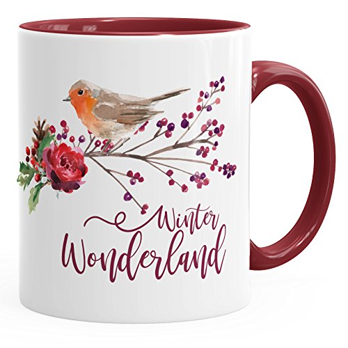 Autiga Tasse glänzend Kaffeetasse Teetasse Keramiktasse bordeauxrot unisize von Autiga