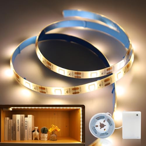Auting LED Strip batterie, 30LEDs Streifen Warmweiß für unter dem Küchenschrank, Regale, Unterschrank, Schrank, Deko (1Meter) von Auting