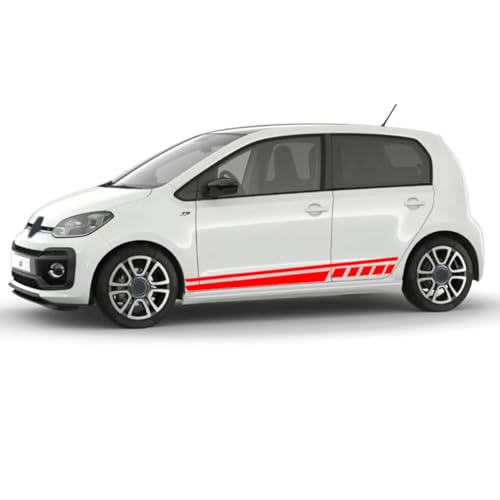 Auto Seitenstreifen Aufkleber-Set,Dekor-Sticker komp. mit VW Up in Wunschfarbe(290 Silver) von Auto-Dress