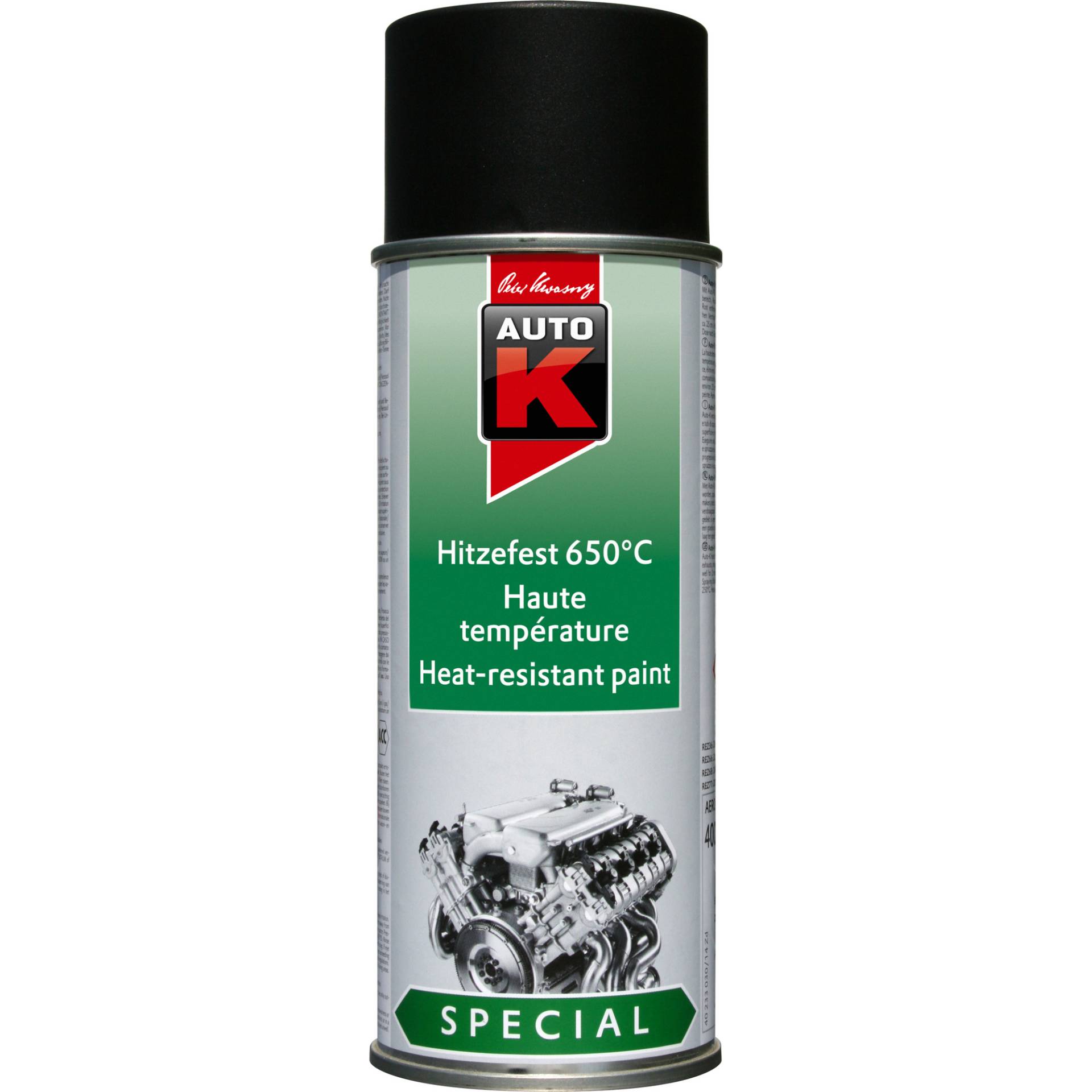 Auto K Auto-K Autolackspray Hitzefest 650°C schwarz 400 ml Auto K Auto-K Autolackspray Hitzefest 650°C schwarz 400 ml von Auto K