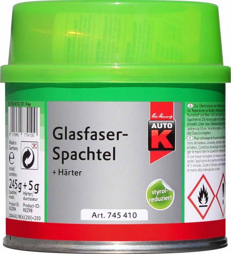 Auto-K Breitspachtel Auto-K Glasfaserspachtel + Härter 250g von Auto-K