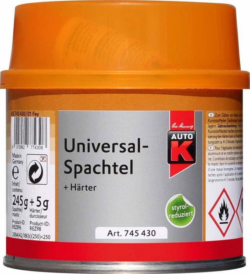 Auto-K Breitspachtel Auto-K Universalspachtel + Härter 250g von Auto-K