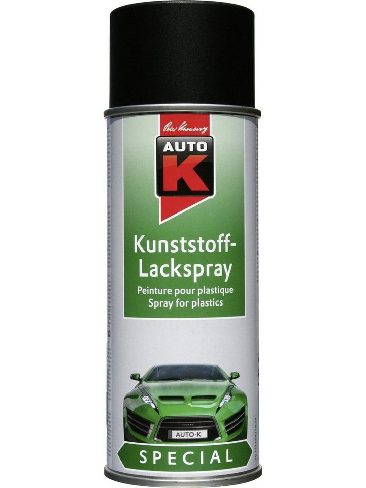 Auto-K Sprühlack Auto-K Kunstoff Lackspray Spezial schwarz 400ml von Auto-K
