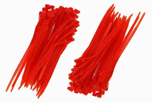 Auto-schmuck 200 Stück Kabelbinder UV Beständig Temperaturbeständig, chemische resistenz (200 x 2,5 mm, rot) von Auto-schmuck so einfach so kreativ