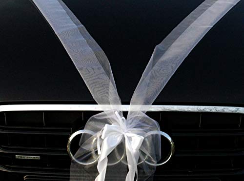 Varianten Auto Schmuck Braut Paar Rose Deko Dekoration Autoschmuck Hochzeit Car Auto Wedding Deko PKW (Grund weiß) von Auto-schmuck so einfach so kreativ