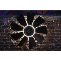 Schwarz-Fan-Wandleuchte von AutoArtDotDesign