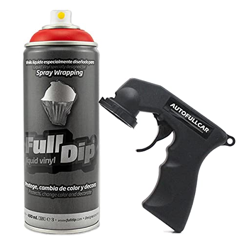 Full Dip Spray Flüssigvinylspray Sprühlack 400 ml mit Adapter (Rot) von AutoFullCar